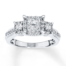 Quad Cluster Engagement Ring